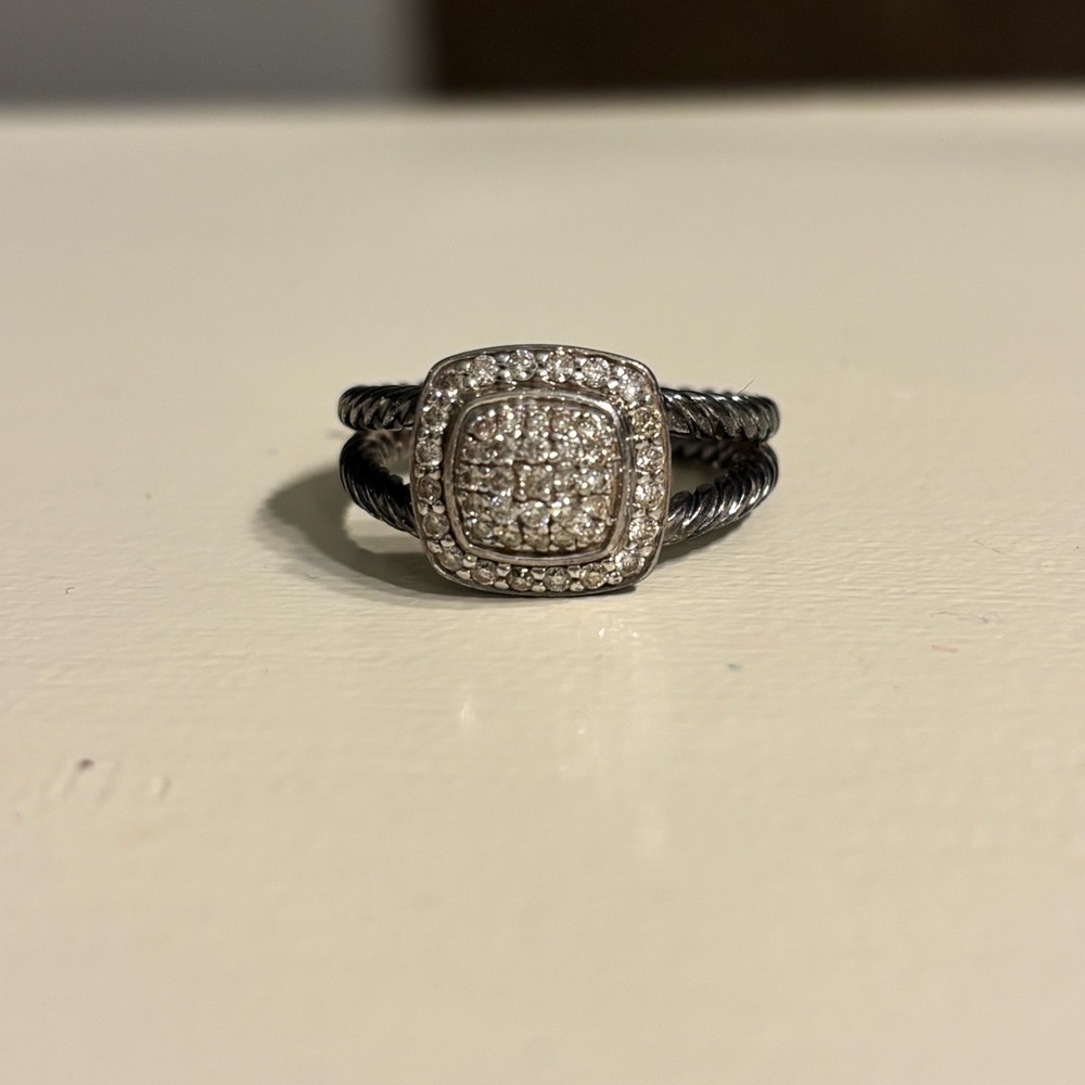 David Yurman Petite Albion Ring with Pavé Diamonds